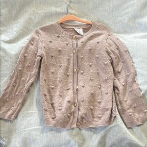 H&M pink/ Tan Cardigan Soft Knitted Classic Fit